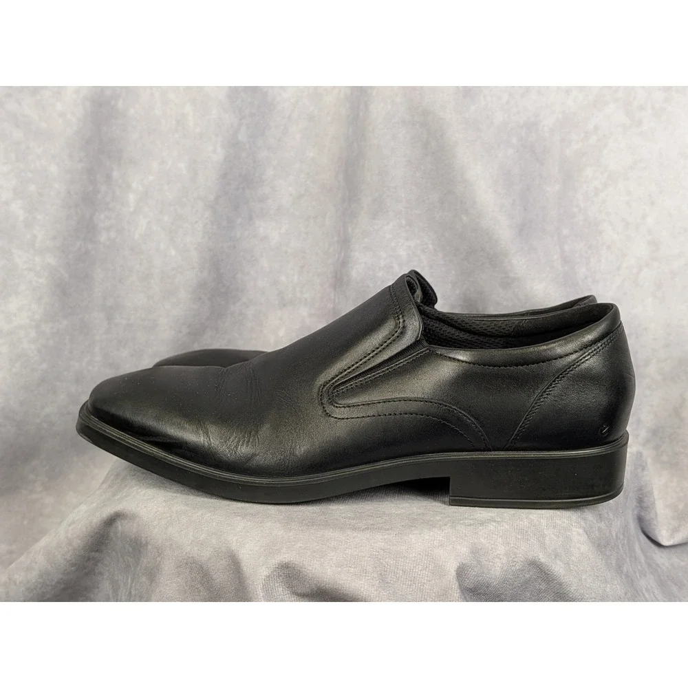 ECCO Helsinki 2.0 Mens Black Leather Slip On Loafers Square Toe 523304 EU 46